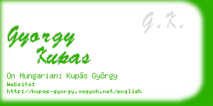 gyorgy kupas business card