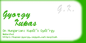 gyorgy kupas business card